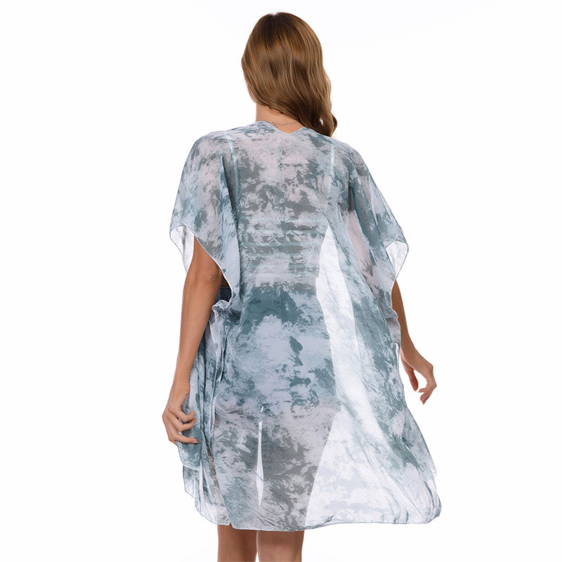 Beachwear Summer Chiffon Sunscreen Shawl Batwing Sleeve Cardigan Fashion - 图片 6