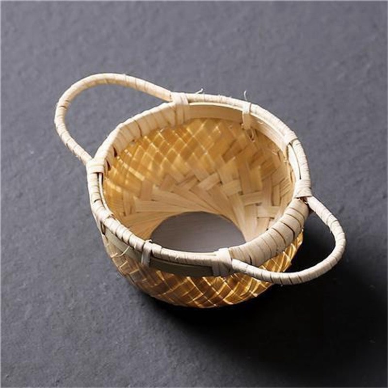 1Pc Retro Japanese-style Bamboo Rattan Tea Infuser Strainer Tea Filter Reusable Mesh Tea Leak with Handle Kitchen Accessories - 图片 4