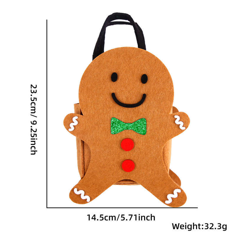 New Arrival Felt Christmas Handbag Christmas Eve Apple Bag Christmas Decorations Cartoon Elk Candy Bag - 图片 10