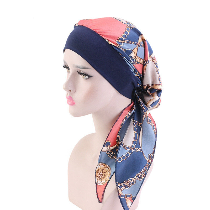 Pure Color Imitation Silk Tam-O'-Shanter Elastic Ribbon Woven Hat Pirate Hat - 图片 8