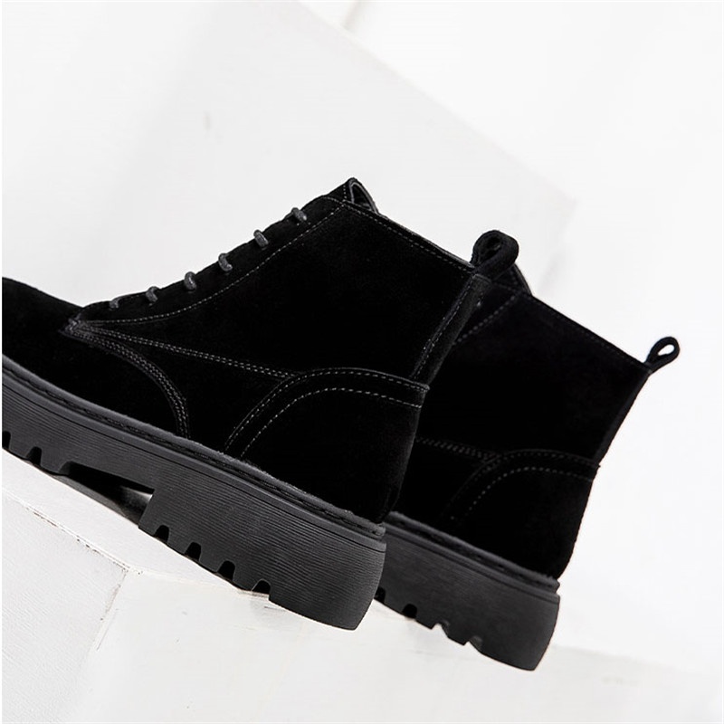 Smile Circle Ankle Boots Suede Leather women Flat platform Short Boots Ladies shoes fashion Autumn winter boots - 图片 13