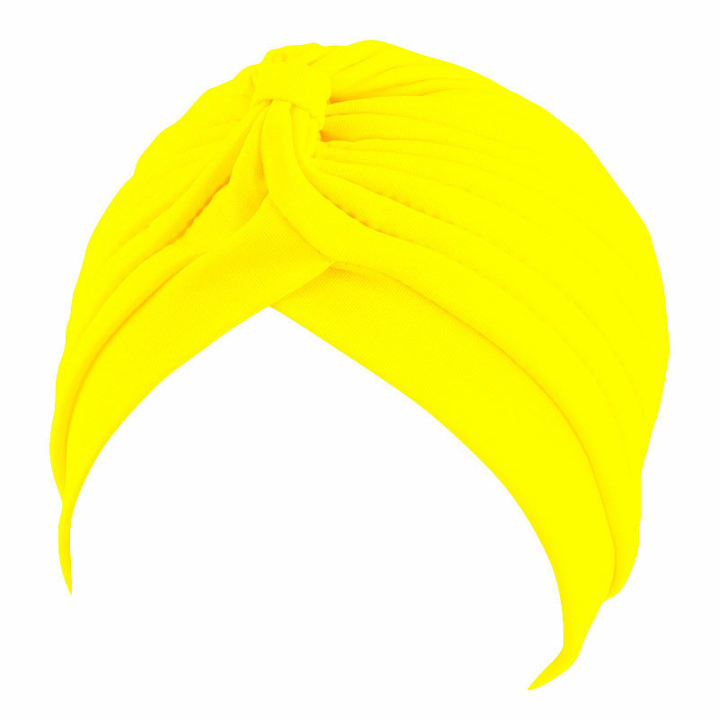 Women's Hat Head-Wrapping Hat Arabic Hat Base Hat Pleated Turban Solid Color Chemo Cap - 图片 9