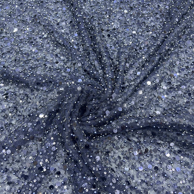 Pearl Sequined Fabric Mesh Pearl Embroidery Fabric DIY Clothing Adjuvant - 图片 10