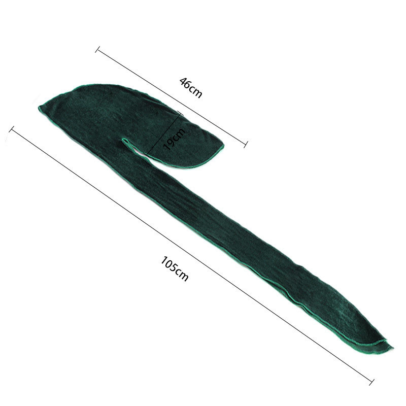 Velvet Long Tail Pirate Hat Long Streamer Tam-O'-Shanter Head-Wrapping Hat Durag - 图片 8
