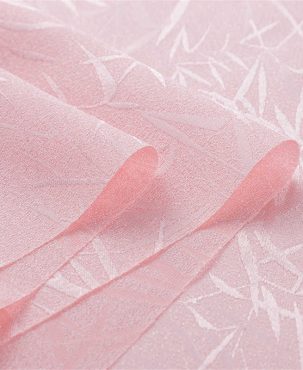 Bright Silk Bamboo Leaf Jacquard Fabric Fashion Elegant Figured Cloth DIY Fabric