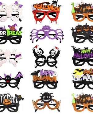 Halloween Party Glasses Pumpkin Ghost Children Adult Ghost Festival Party Decoration LED Light Emitting Glasses