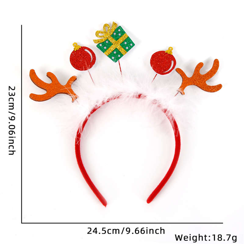Christmas Headband Children Adult Party Decor Elk Antlers Headband Christmas Decor - Image 19