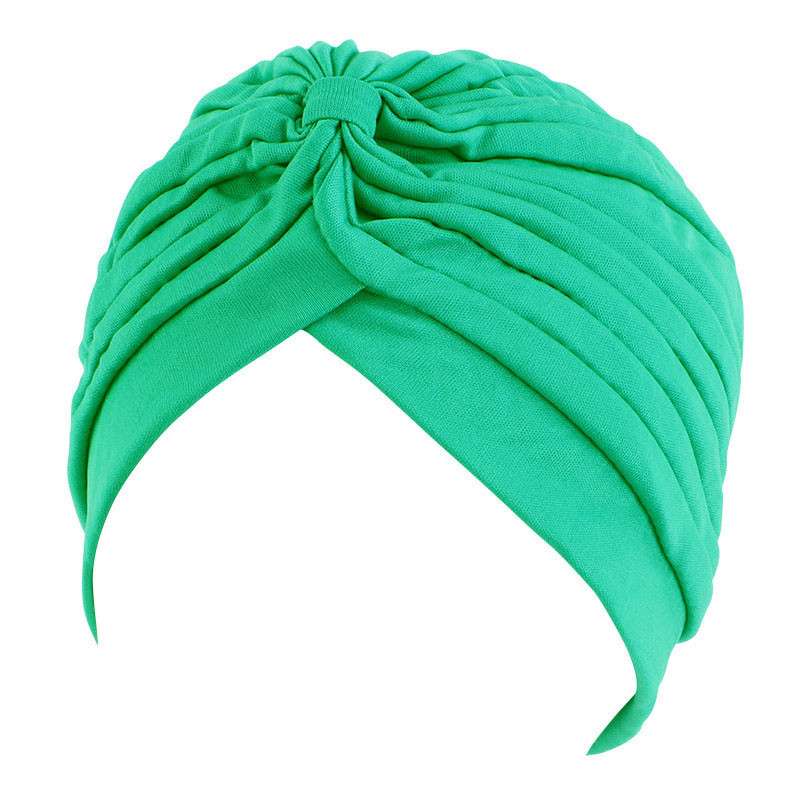 Women's Hat Head-Wrapping Hat Arabic Hat Base Hat Pleated Turban Solid Color Chemo Cap - 图片 11
