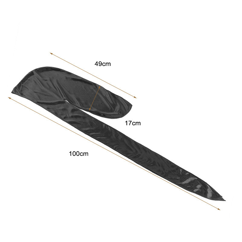 Men's and Women's Silk-like Long Tail Turban Hat Pirate Hat Silky Durag Hair Cap - 图片 13