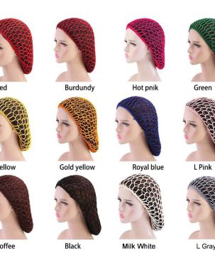Women's Handmade Crocheted Hair Net Pocket Mesh Updo Hat Nightcap
