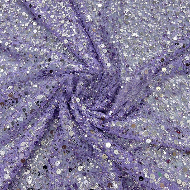 Pearl Sequined Fabric Mesh Pearl Embroidery Fabric DIY Clothing Adjuvant - 图片 13
