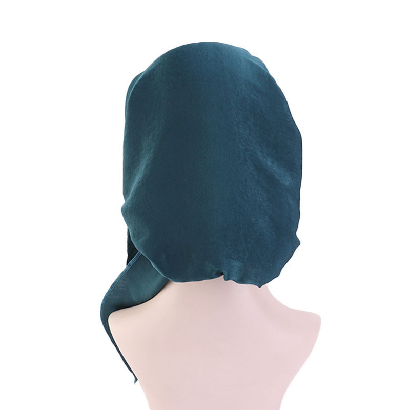 Pure Color Imitation Silk Tam-O'-Shanter Elastic Ribbon Woven Hat Pirate Hat - 图片 12