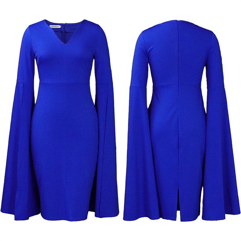 Women's Clothing V-neck Fashion Temperament Pencil Skirt Supply Dress - Image 21