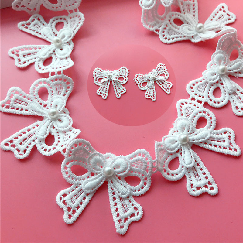 Water Soluble Milk Fiber Lace Clothing Decorative Accessories Lace Bow Diy Handmade Coat and Cap Accessories - Image 9