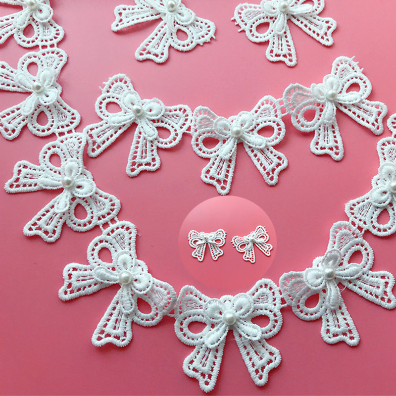 Water Soluble Milk Fiber Lace Clothing Decorative Accessories Lace Bow Diy Handmade Coat and Cap Accessories - Image 8