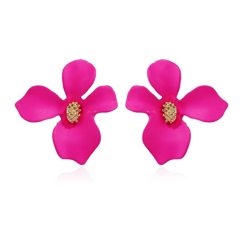 Earrings Fashion Dignified Flowers Alloy Fresh Petal Stud Women Personality Eardrop - Image 7