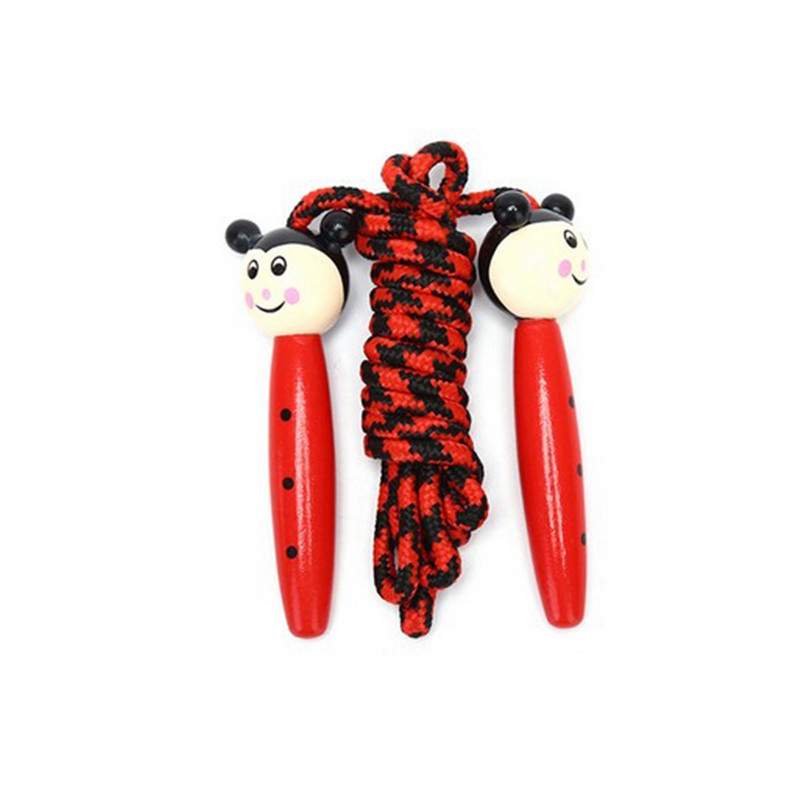 Kids Jump Rope Adjustable Cotton Braided Skipping Rope with Wooden Handle for Boys and Girls Fitness Training Fun Toy - Image 7