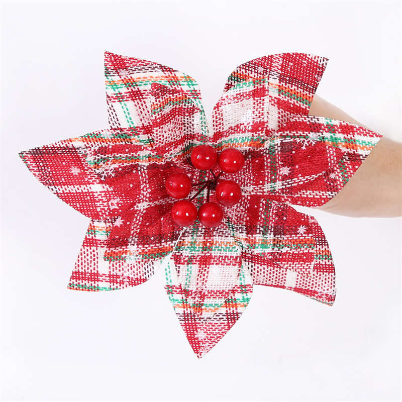 2PC Christmas Flower Christmas Tree Decor Flowers Christmas Decor Artificial Flowers - Image 5