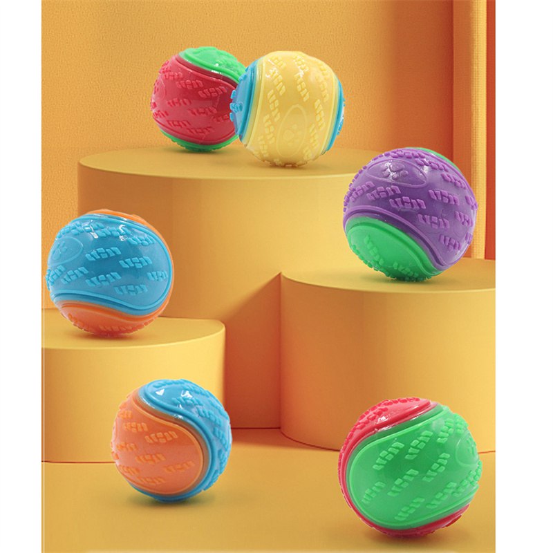Bite-resistant Pet Dog Toy Rubber Ball Beef-flavored Elastic Ball To Prevent Dog From Destroying Things Dog Training Supply - Image 3