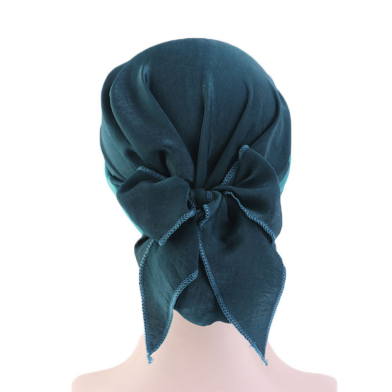 Pure Color Imitation Silk Tam-O'-Shanter Elastic Ribbon Woven Hat Pirate Hat - 图片 14