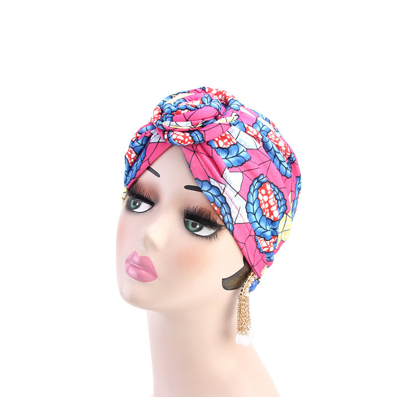 African Wind Vortex Knotted Turban Hat Fashion Hat Muslim Hat Baotou Cap Chemo Cap - 图片 10
