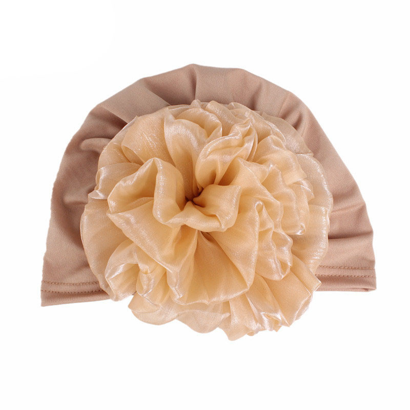 Women's Big Flower Elastic Fabric Sleeve Cap Chemotherapy Hat Muslim Headscarf - 图片 11