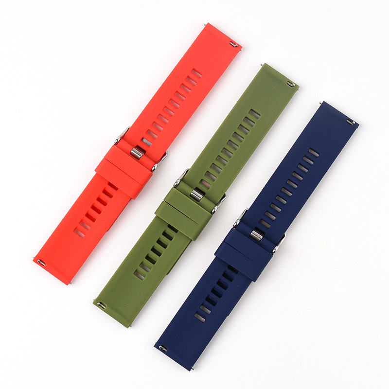 Fashion Sports Quick Release Multicolor Wristband Waterproof Rubber Smart Watch Strap Accessories Silicone Strap - 图片 5