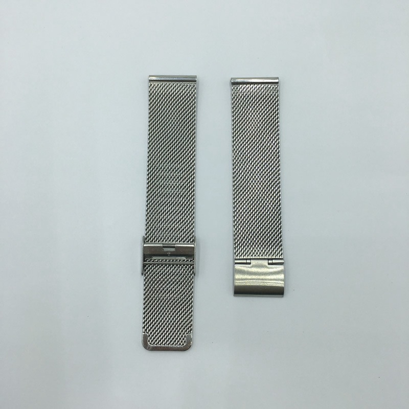 12/20/22mm Milanis Buckle Strap Stainless Steel Woven Mesh Belt Smart Watch Metal Replacement Strap - 图片 3