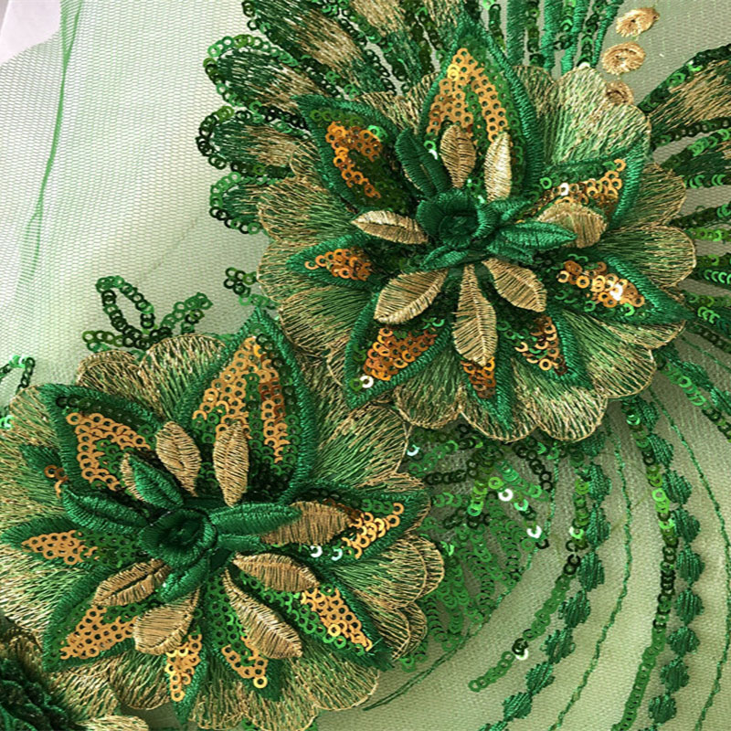 Three-Dimensional Sequin Gauze Embroidered Cloth Stickers Large Patch Cheongsam Clothes Skirt Decorative Accessories Diy - Image 9