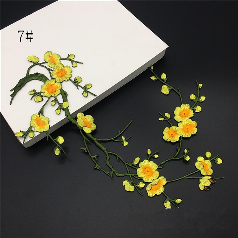 2PC Plum Blossom Cloth Sticker Embroidery Embroidery Clothes Patch Hole Stickers Flower Large Embroidered Piece Adhesive Decorative Accessories Diy - Image 11