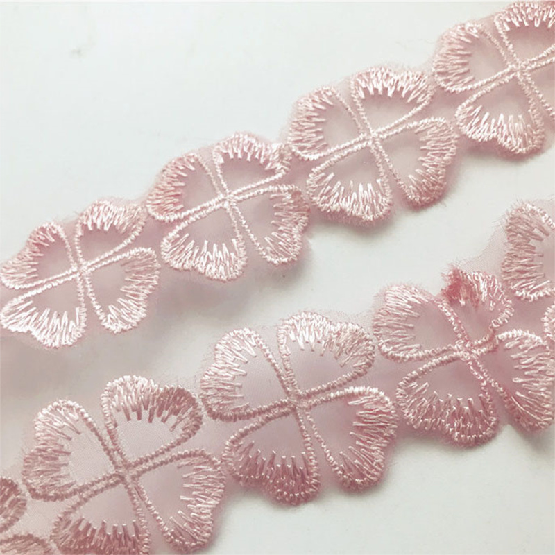 Organza Embroidery Lace Clothing Accessories Multicolor Lace Clover Diy Handmade Coat and Cap Accessories - 图片 4