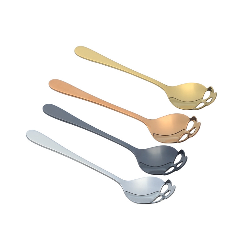 Stainless Steel coffee Scoop Skull shape Dessert Spoon Food Grade Ice Cream Candy Tea Spoon Tableware Drop shipping - 图片 3