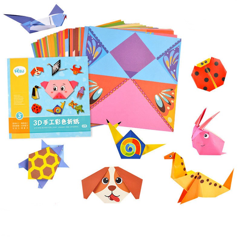 54 Pages Montessori Toys DIY Kids Craft Toy 3D Cartoon Animal Origami Handcraft Paper Art Learning Educational Toys for Children - Image 4