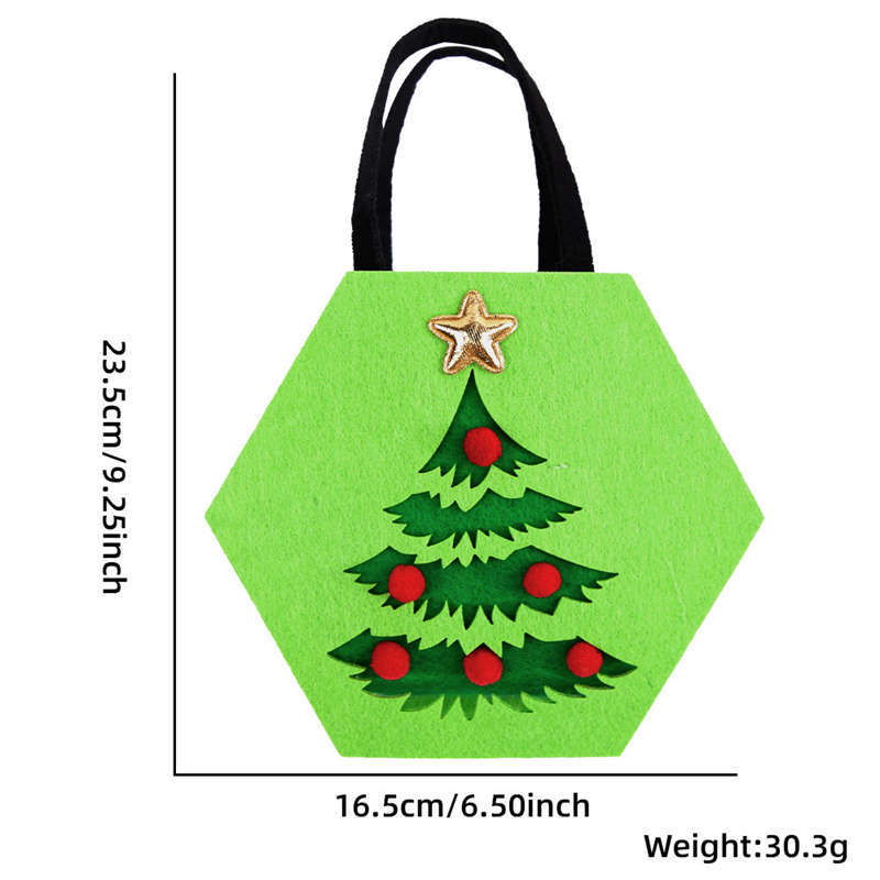 New Arrival Felt Christmas Handbag Christmas Eve Apple Bag Christmas Decorations Cartoon Elk Candy Bag - 图片 11