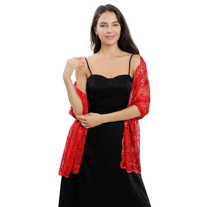 Star Moon Embroidered Shawl Dress Evening Gown Cheongsam Outerwear Shawl Women - Image 12