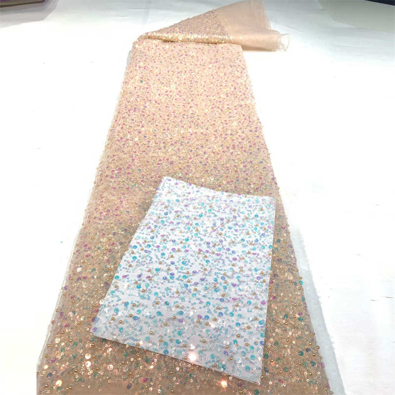 Pearl Sequined Fabric Mesh Pearl Embroidery Fabric DIY Clothing Adjuvant - 图片 14