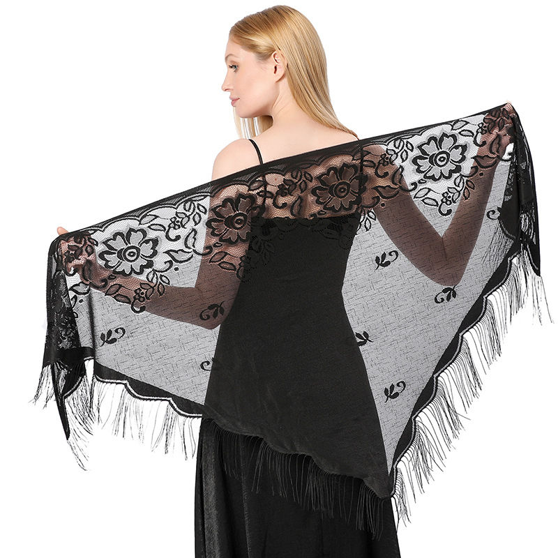 Lace Triangular Binder Shawl Wedding Dress Scarf Party Ball Dinner Shawl Fashion - 图片 8