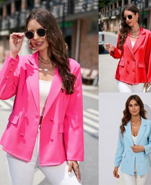 Women's Clothing Winter Solid Color Jacket Lapel Long Sleeve Small Suit Flip Collar