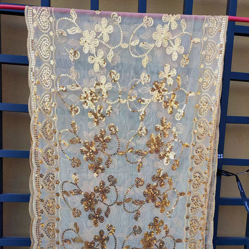 Sequined Shawl Evening Gown Cheongsam Shawl Women Scarf Fashion Pure Color - Image 10