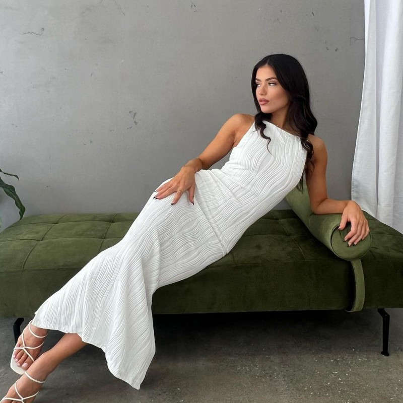 Summer Fashion Three-Dimensional Line Sexy Sling Slim Fit Dress Women's Clothing - 图片 3
