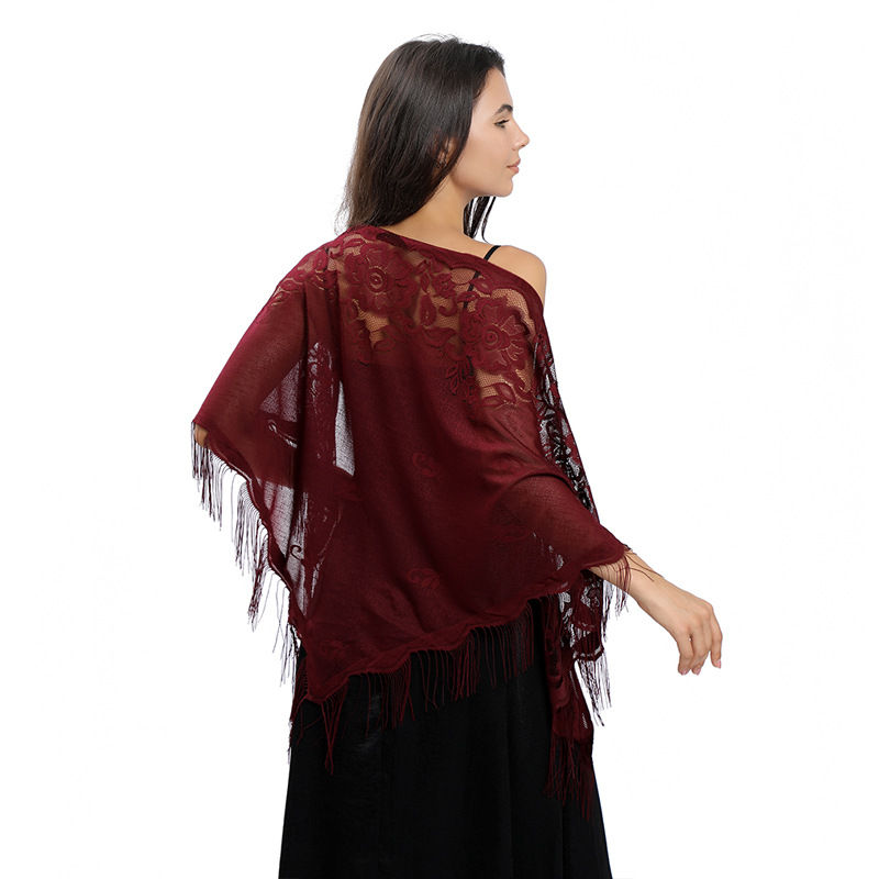 Lace Triangular Binder Shawl Wedding Dress Scarf Party Ball Dinner Shawl Fashion - 图片 9