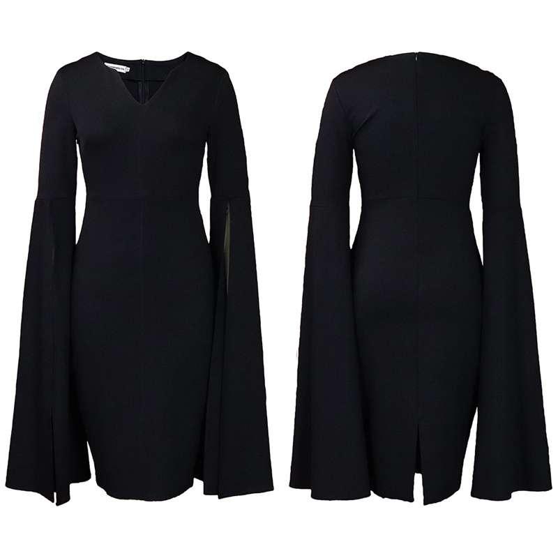 Women's Clothing V-neck Fashion Temperament Pencil Skirt Supply Dress - Image 31