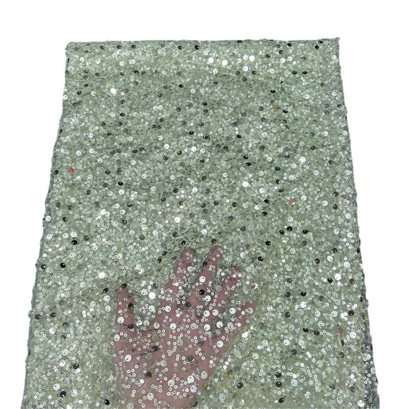 Pearl Sequined Fabric Mesh Pearl Embroidery Fabric DIY Clothing Adjuvant - 图片 5