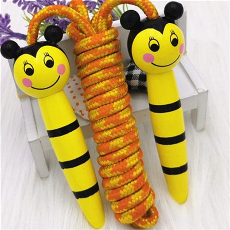 Kids Jump Rope Adjustable Cotton Braided Skipping Rope with Wooden Handle for Boys and Girls Fitness Training Fun Toy - Image 8