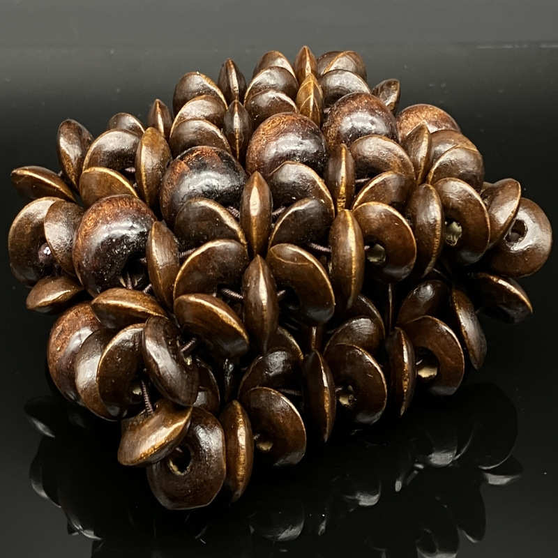 Width Bracelet Wooden Bracelet Anti-Allergy Beaded Bracelet Retro Baking Paint - 图片 4