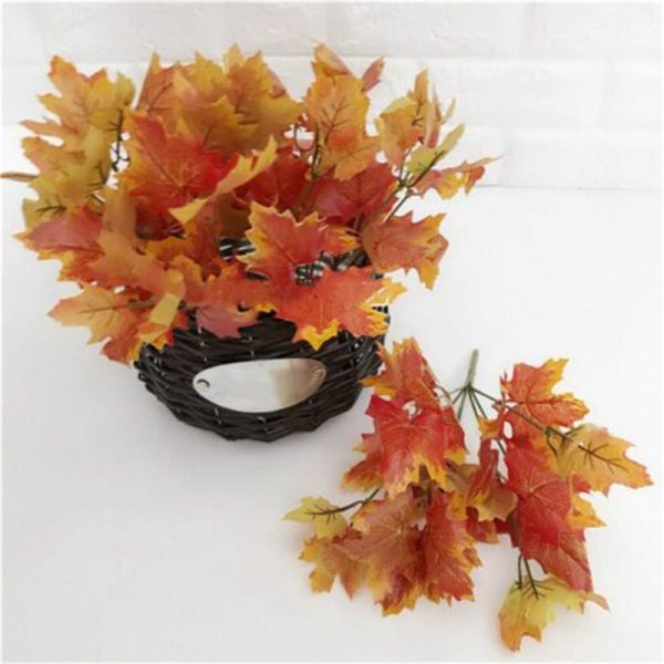 Artificial Autumn Maple Leaf Wedding Christmas Party Decor Autumn Fake Leaves - Image 4