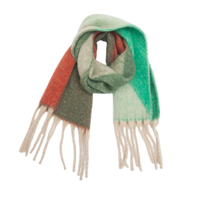 Shawl Autumn and Winter Thickened Tassel Jacquard Geometric Scarf Keep Warm - 图片 12