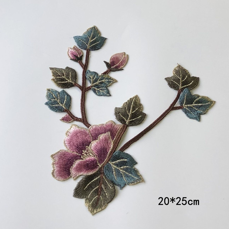 Flowers Embroidered Cloth Stickers Size a Set of Patch Cheongsam Clothes Skirt Decorative Accessories Hand Sewing Diy - 图片 3
