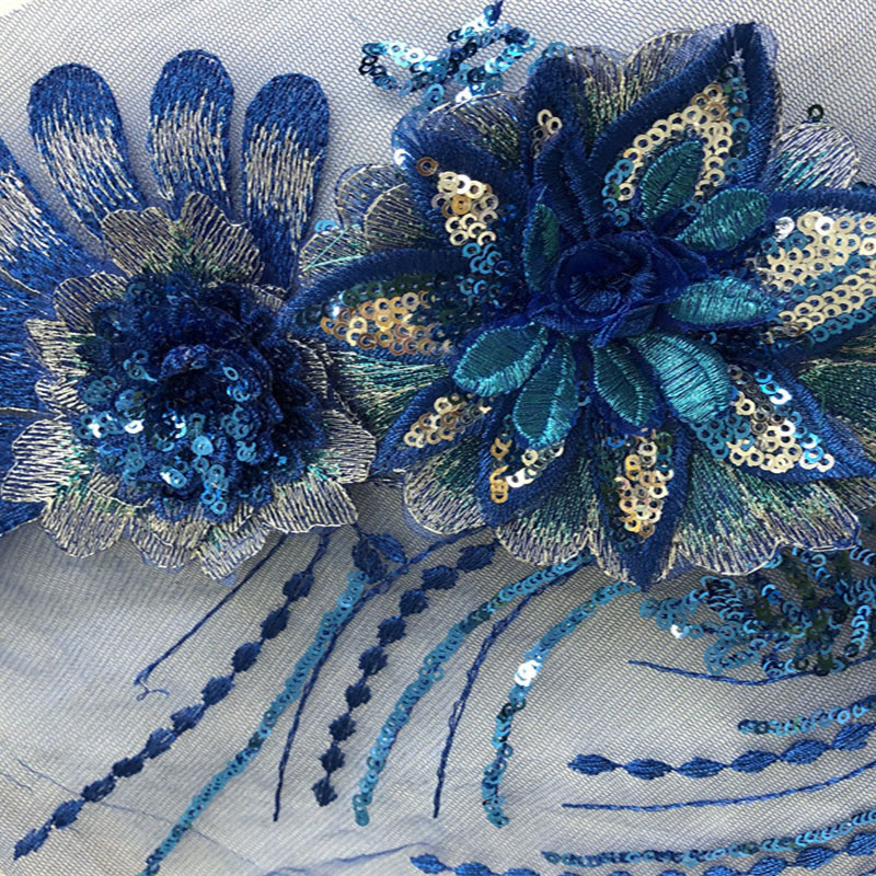 Three-Dimensional Sequin Gauze Embroidered Cloth Stickers Large Patch Cheongsam Clothes Skirt Decorative Accessories Diy - Image 10