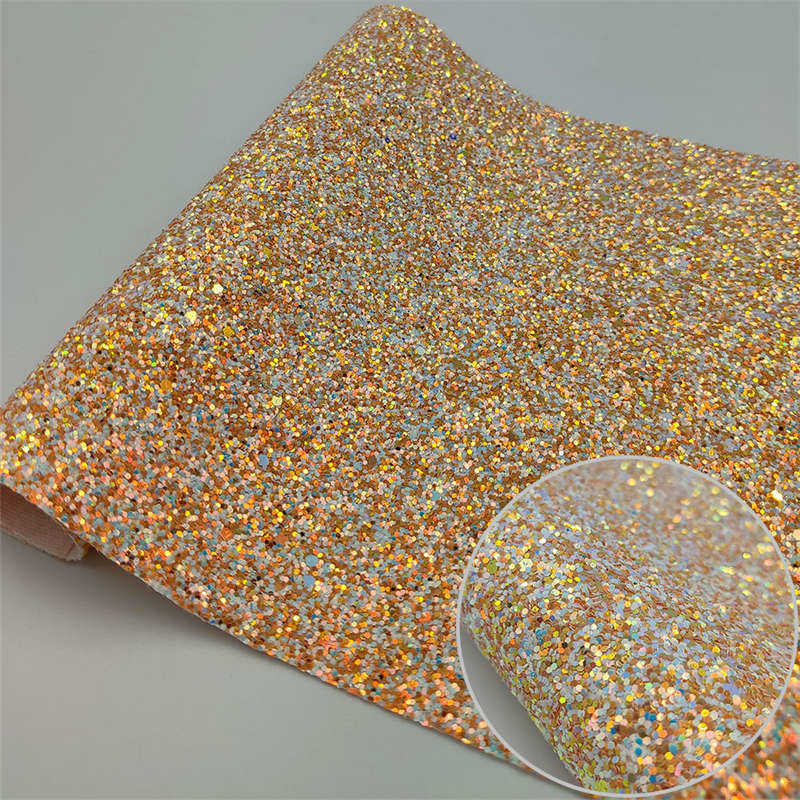 A4 Shiny Holographic Coarse Powder Colorful Fabric Crafts Clothing DIY Fabric - 图片 7